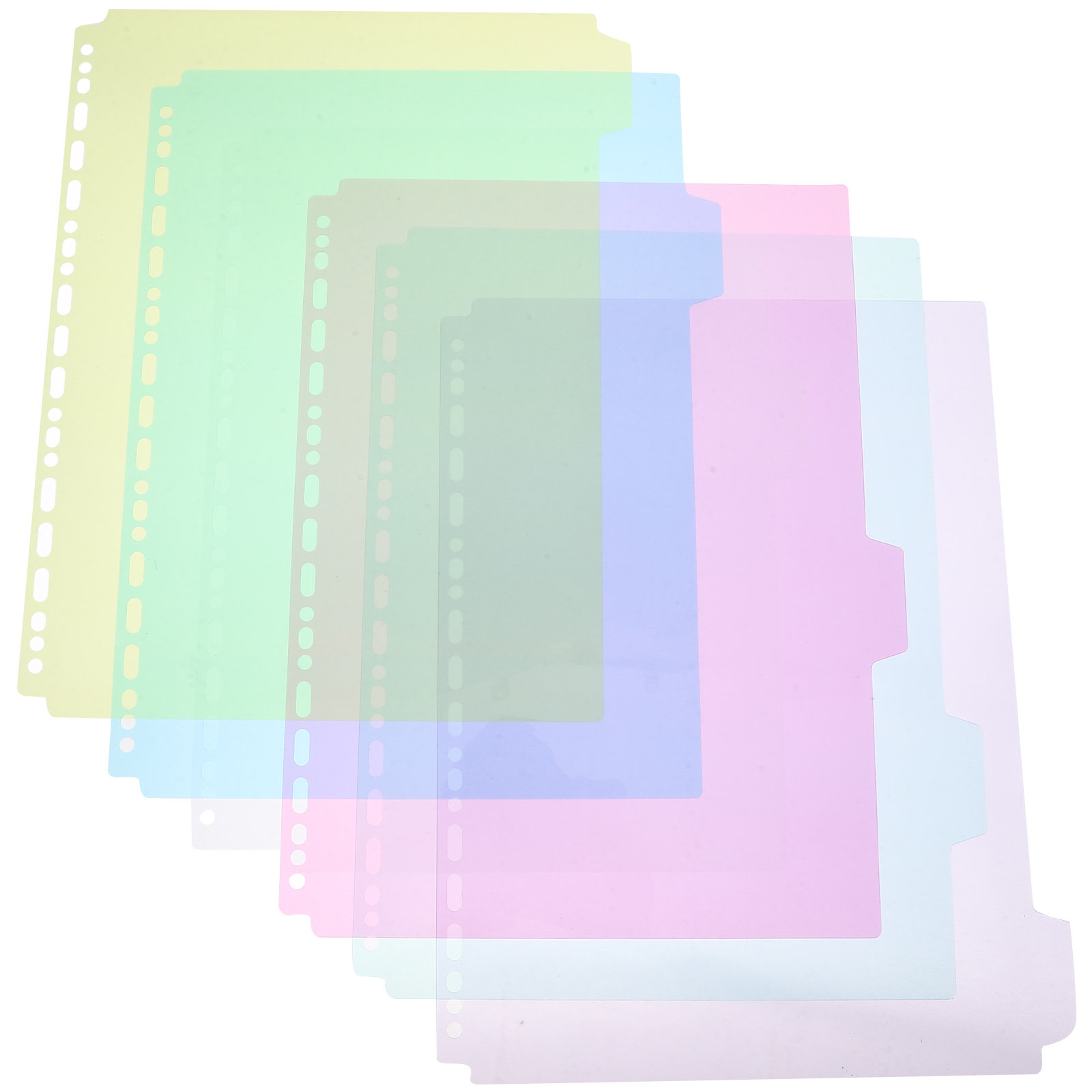 Tab Divider A4 - 6 intercalaires à onglets en plastique,