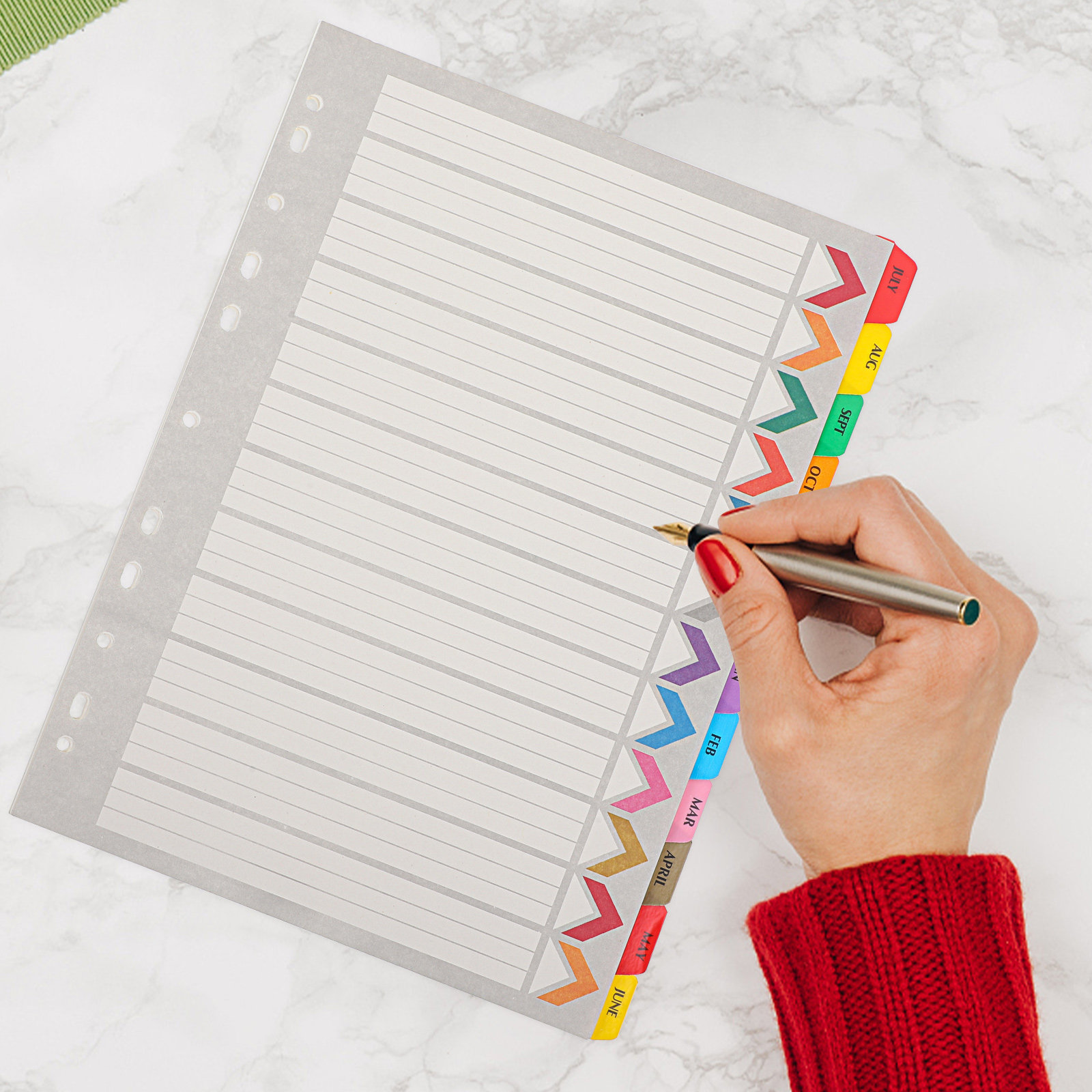 12 intercalaires pour classeur - Tab Divider A4 avis et prix