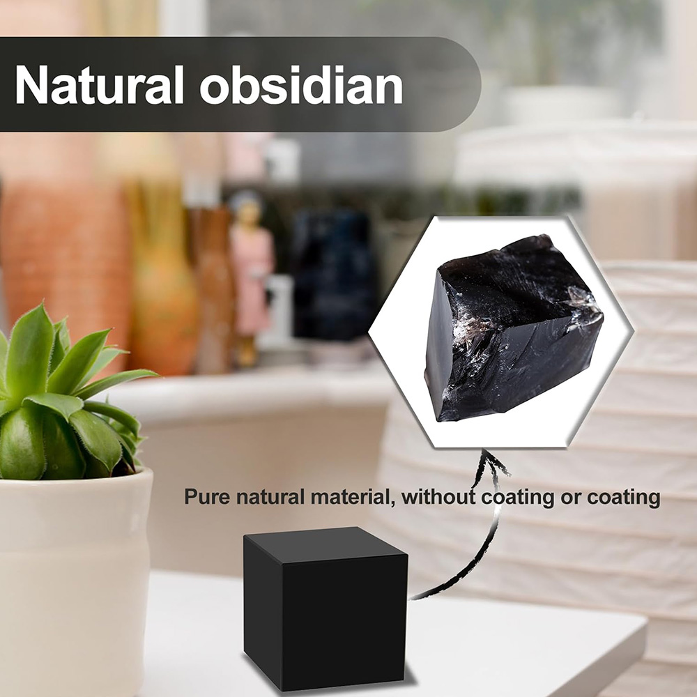 Cube d'obsidienne noire nature - Paper Weight Crystal avis et prix